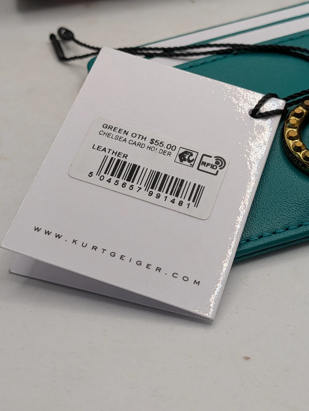 Kurt Geiger Teal Cardholder NWT